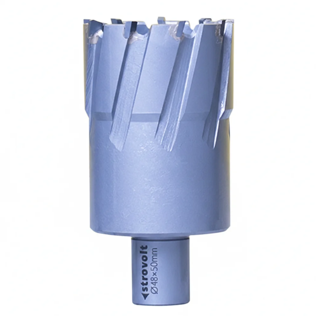 Strovolt Premium TCT Annular Core Cutter 48mm Diameter x 50mm Depth Tungsten Carbide Tipped Mag Drill Bit Heavy Duty Structural Steel & Inox Cutter - strovolt - SKU: STRO784850 - Available in Saudi Arabia