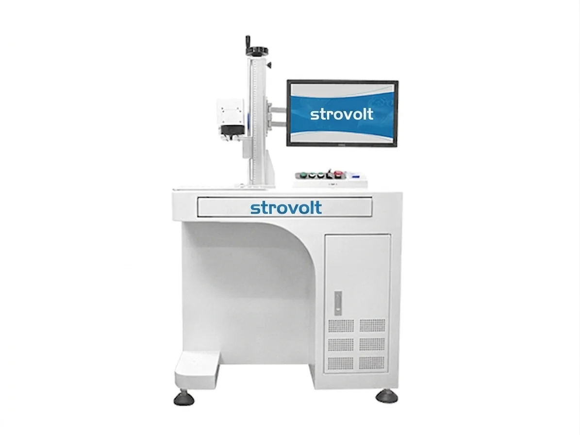 STROVOLT 30W Fiber Laser Marking Machine for Metal with Floor Stand & PC Control - STROVOLT - SKU: STV-LM-014-30W - Saudi Arabia