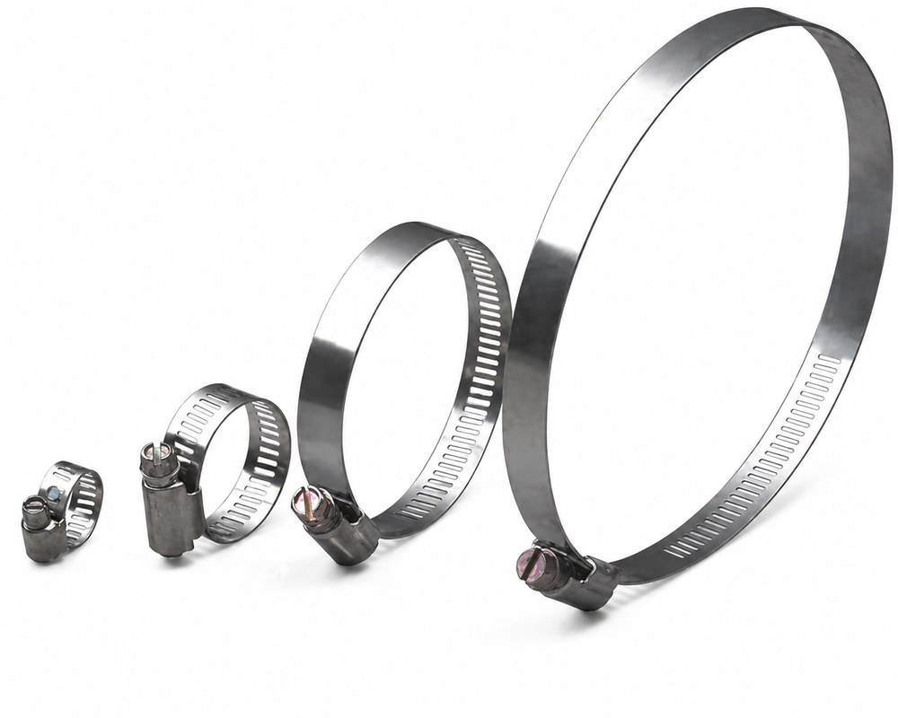 STROVOLT American Type Hose Clamp AH050, stainless steel hose clamp with adjustable worm drive for secure fittings