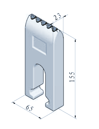 STROVOLT STRO-FD003 flat bit technical drawing with dimensions in mm