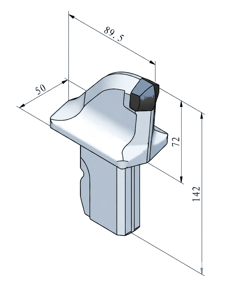 STROVOLT DW007 Diaphragm Wall Cutter Tooth – durable tungsten carbide cutting edge for deep foundation excavation