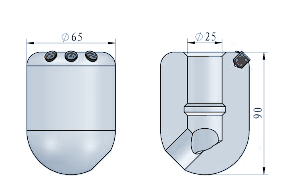 STROVOLT STRO-FD021 weld-on holder technical drawing with dimensions in mm