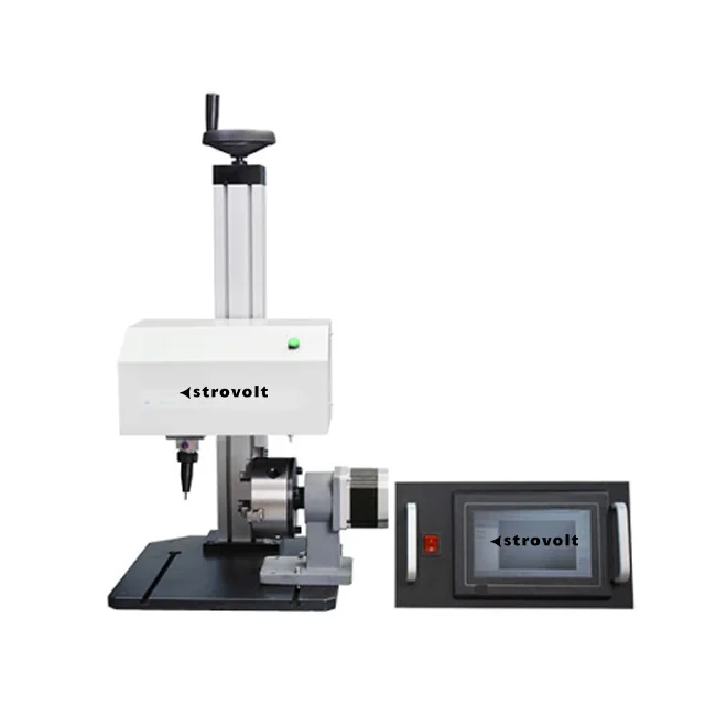 STROVOLT LCD Control Rotary Dot Peen Engraving Machine for Metal Parts Marking — front view — STROVOLT — Pneumatic Marking Machines — Saudi Arabia