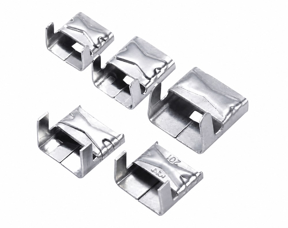 STROVOLT LX Type Banding Clip LH-6.5A, heavy-duty cable tie accessory with secure locking mechanism for organized wire