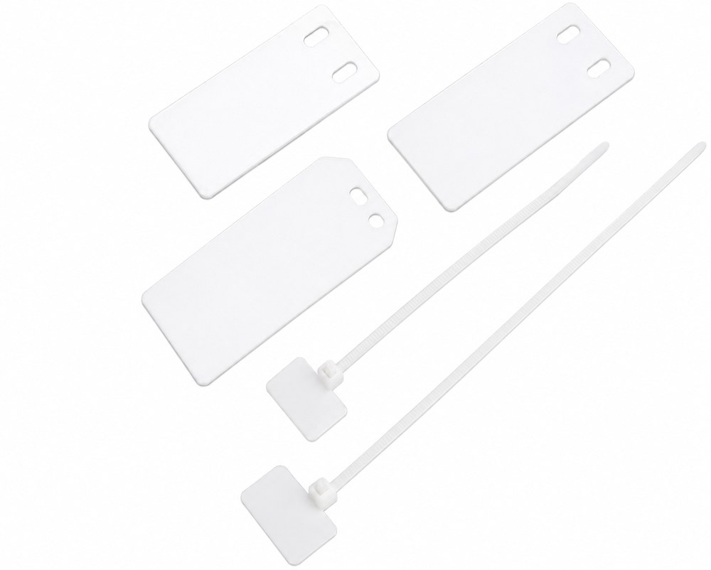 STROVOLT Marker Ties 4×200 pack, heavy-duty cable ties with identification tabs for secure bundling