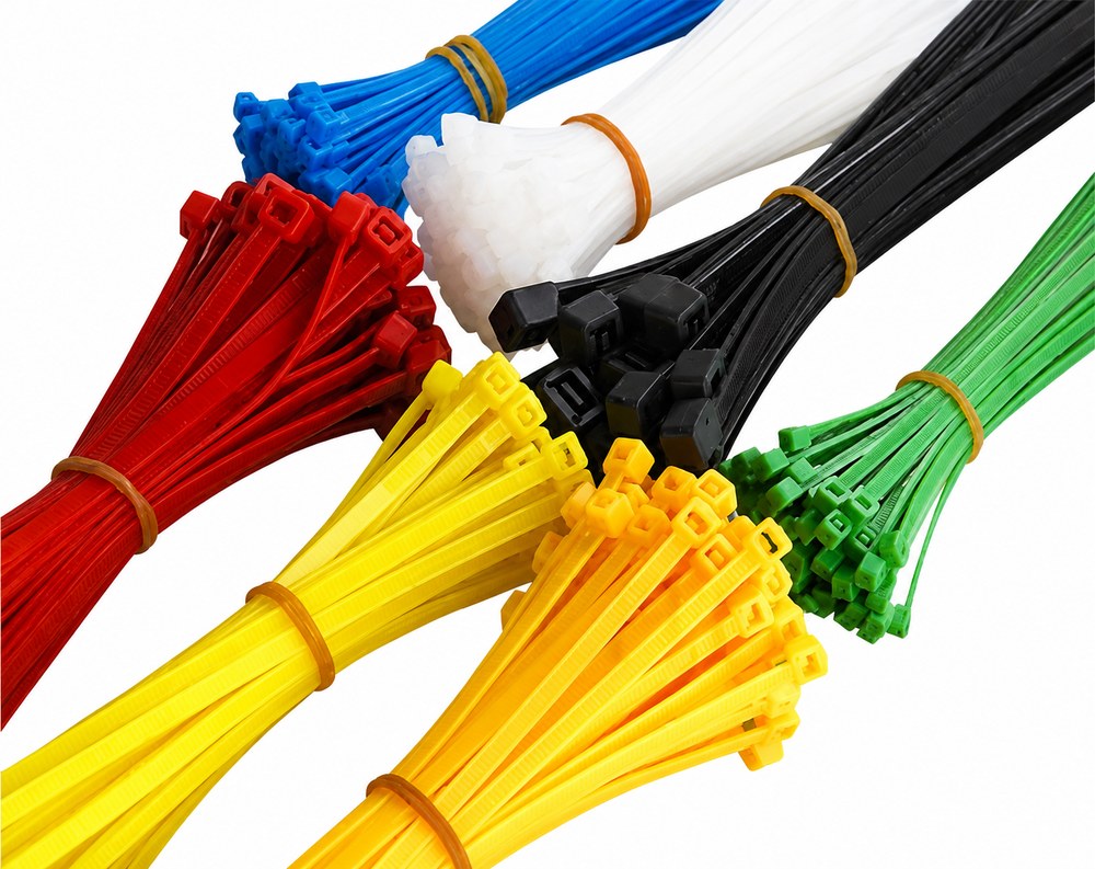 STROVOLT nylon cable tie 7.2x500mm, durable black UV-resistant zip tie for secure bundling