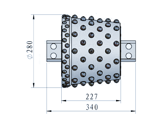 STROVOLT STRO-RC010 roller cone bit technical drawing with dimensions in mm