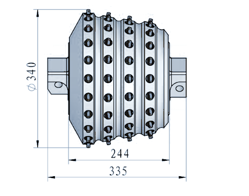 STROVOLT STRO-RC011 roller cone bit technical drawing with dimensions in mm
