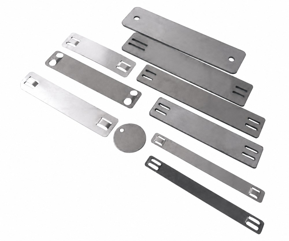 STROVOLT stainless steel signage plate 20x70cm durable corrosion-resistant industrial label STV-SSG-20.0x70