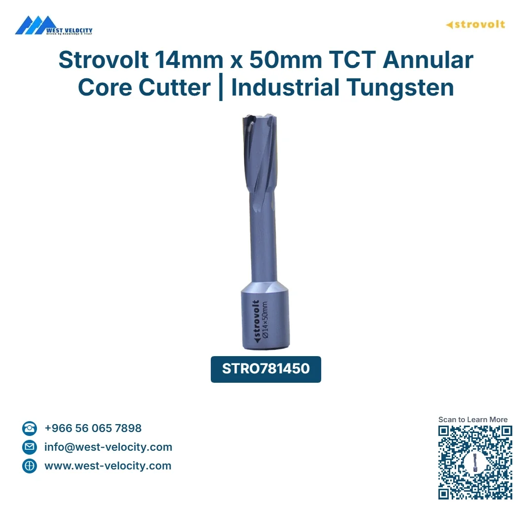 Strovolt 14mm x 50mm TCT Annular Core Cutter | Industrial Tungsten Carbide Tipped Mag Drill Bit - STROVOLT - SKU: STRO781450 - Saudi Arabia