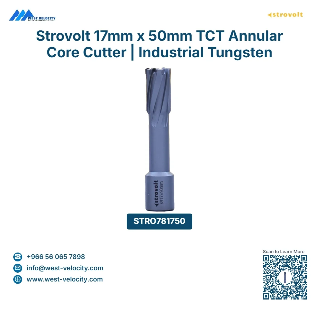 Strovolt 17mm x 50mm TCT Annular Core Cutter | Industrial Tungsten Carbide Tipped Mag Drill Bit - STROVOLT - SKU: STRO781750 - Saudi Arabia
