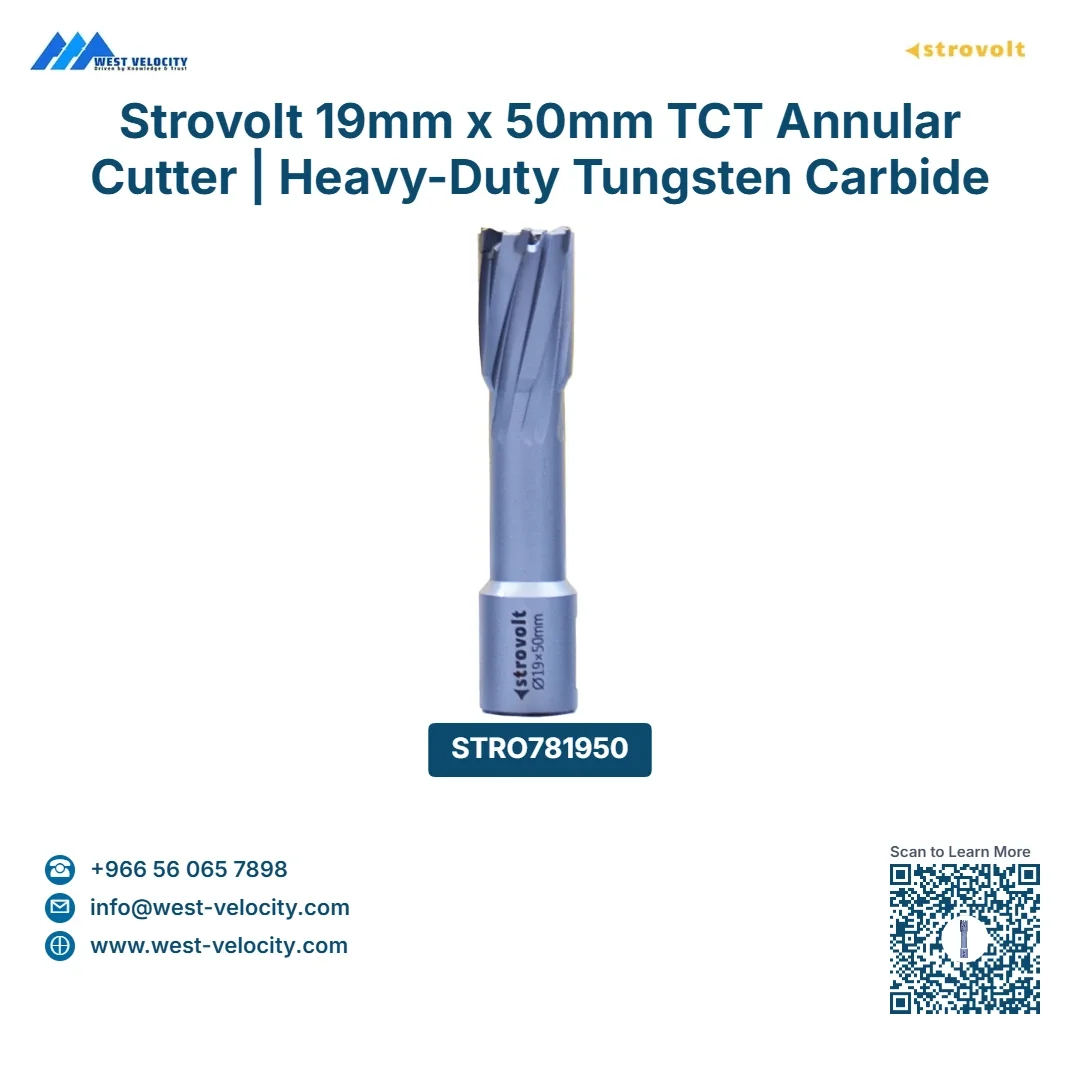 Strovolt 19mm x 50mm TCT Annular Cutter | Heavy-Duty Tungsten Carbide Mag Drill Bit for Stainless Steel & Hardox - STROVOLT - SKU: STRO781950 - Saudi Arabia