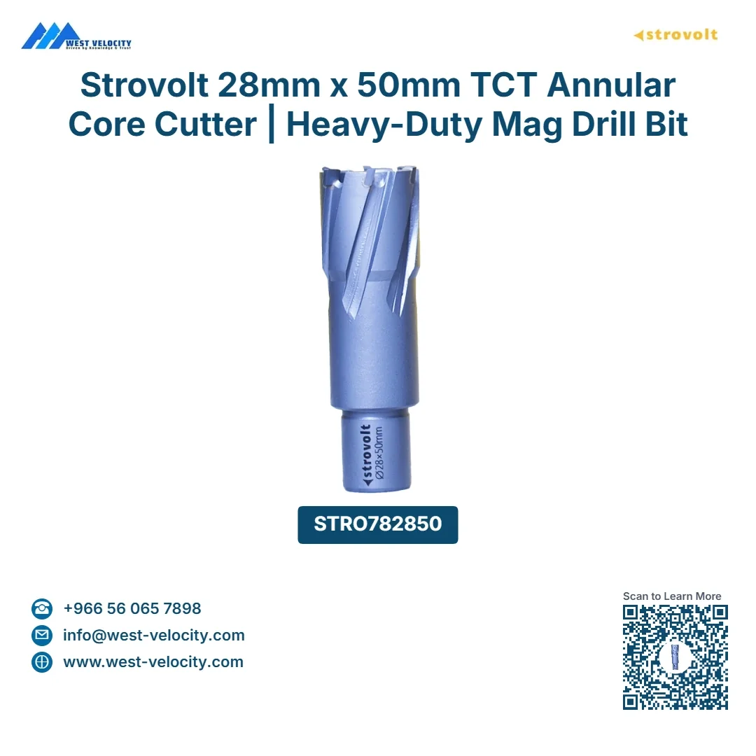 Strovolt 28mm x 50mm TCT Annular Core Cutter | Heavy-Duty Mag Drill Bit for Rail & Hardox - STROVOLT - SKU: STRO782850 - Saudi Arabia