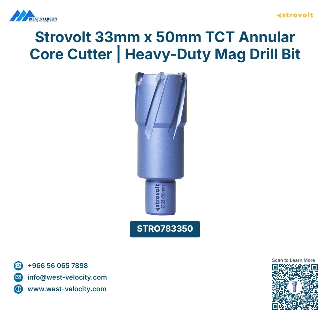 Strovolt 33mm x 50mm TCT Annular Core Cutter | Heavy-Duty Mag Drill Bit - STROVOLT - SKU: STRO783350 - Saudi Arabia
