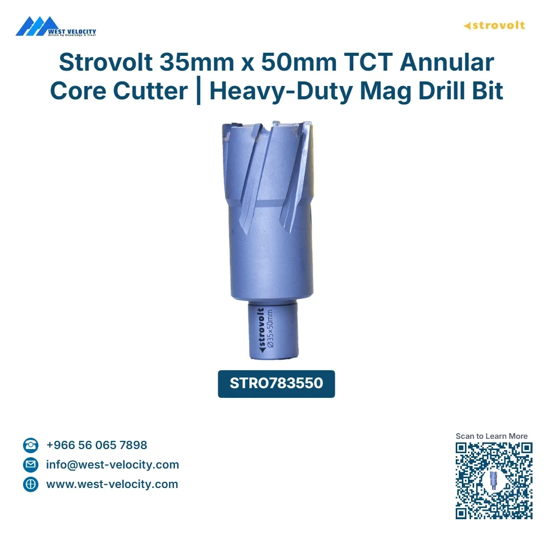 Strovolt 35mm x 50mm TCT Annular Core Cutter | Heavy-Duty Mag Drill Bit for Rail & Hardox - STROVOLT - SKU: STRO783550 - Saudi Arabia