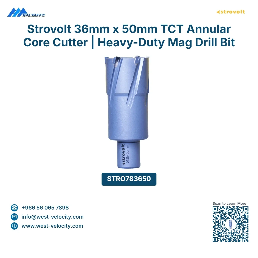 Strovolt 36mm x 50mm TCT Annular Core Cutter | Heavy-Duty Mag Drill Bit for Steel & Rail - STROVOLT - SKU: STRO783650 - Saudi Arabia