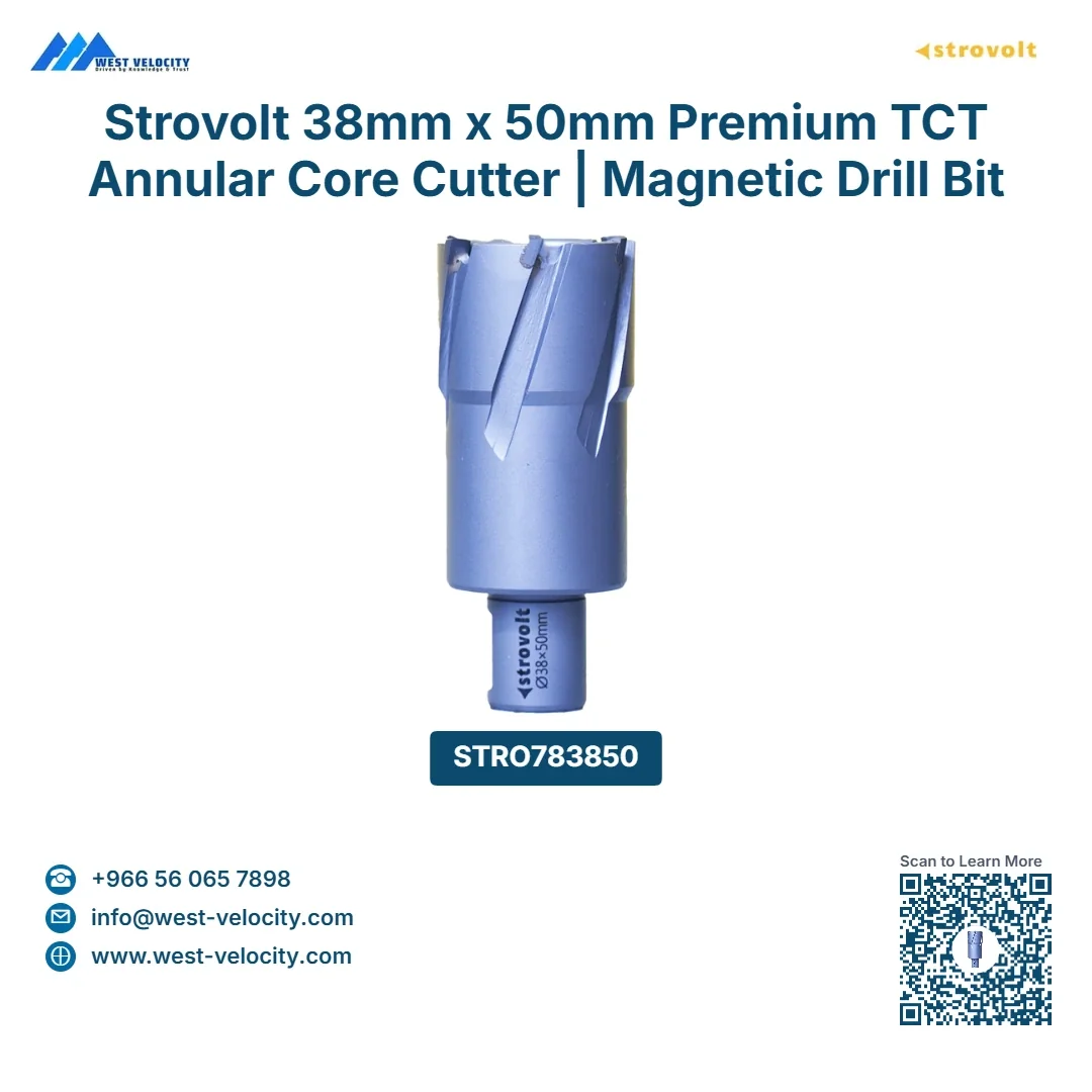Strovolt 38mm x 50mm Premium TCT Annular Core Cutter | Magnetic Drill Bit for Hardened Steel & Inox - STROVOLT - SKU: STRO783850 - Saudi Arabia