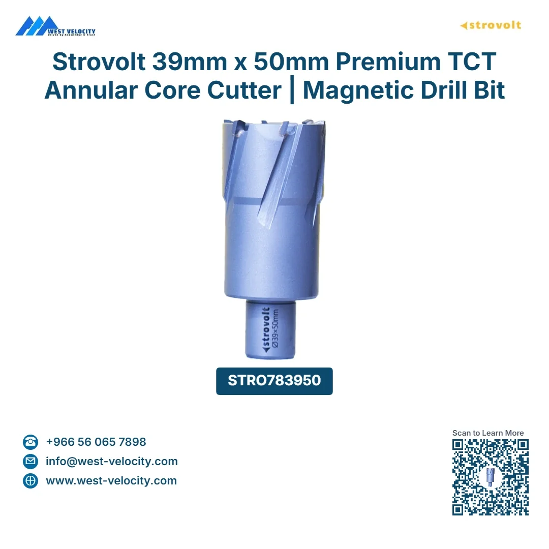 Strovolt 39mm x 50mm Premium TCT Annular Core Cutter | Magnetic Drill Bit for Hardened Steel & Inox - STROVOLT - SKU: STRO783950 - Saudi Arabia