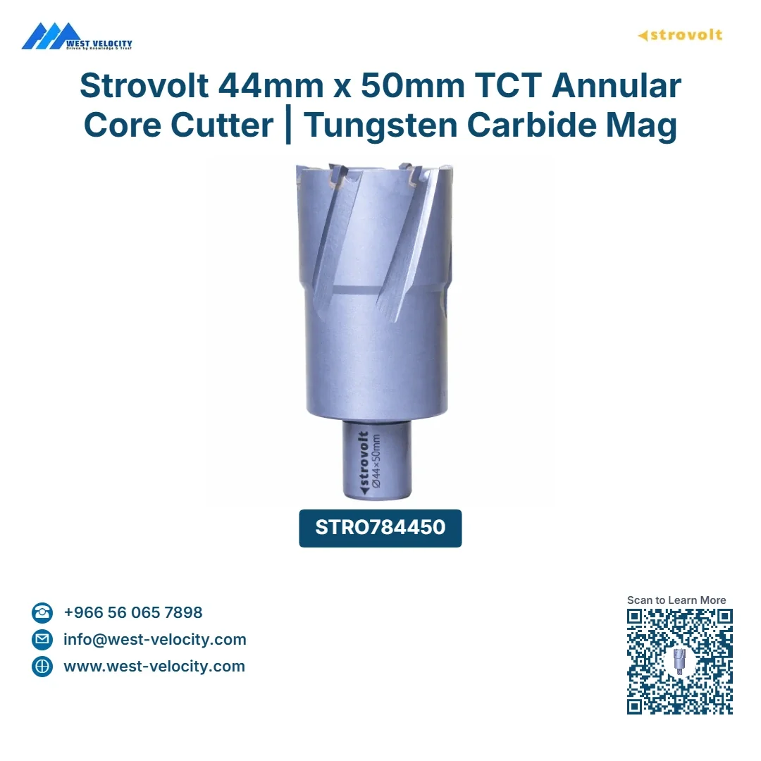 Strovolt 44mm x 50mm TCT Annular Core Cutter | Tungsten Carbide Mag Drill Bit - STROVOLT - SKU: STRO784450 - Saudi Arabia