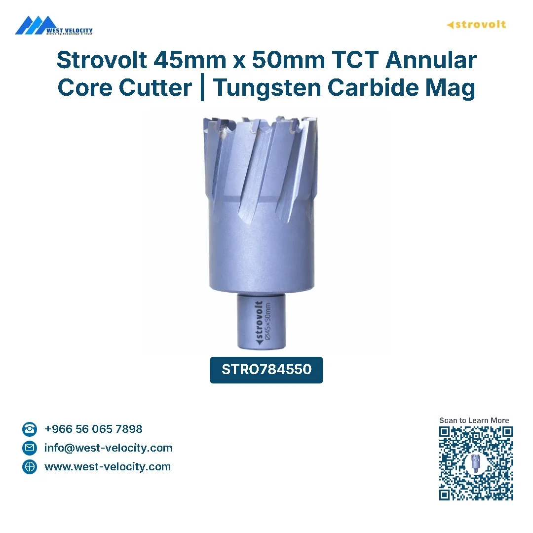 Strovolt 45mm x 50mm TCT Annular Core Cutter | Tungsten Carbide Mag Drill Bit - STROVOLT - SKU: STRO784550 - Saudi Arabia