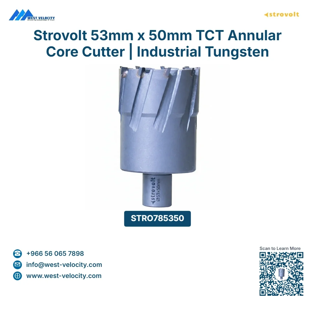 Strovolt 53mm x 50mm TCT Annular Core Cutter | Industrial Tungsten Carbide Tipped Mag Drill Bit - STROVOLT - SKU: STRO785350 - Saudi Arabia