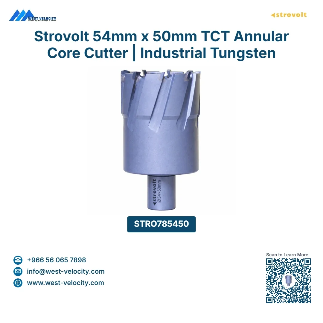 Strovolt 54mm x 50mm TCT Annular Core Cutter | Industrial Tungsten Carbide Mag Drill Bit - STROVOLT - SKU: STRO785450 - Saudi Arabia