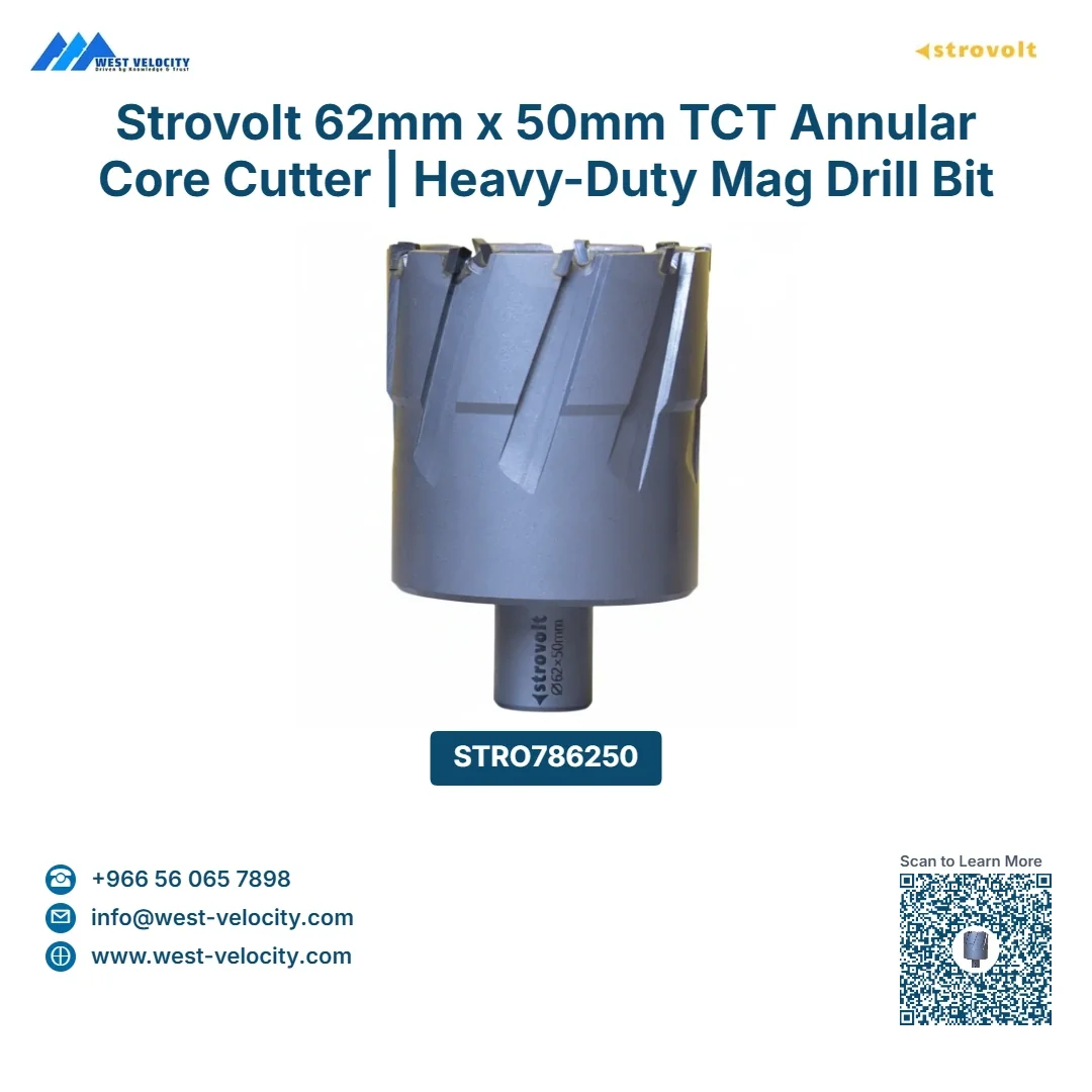 Strovolt 62mm x 50mm TCT Annular Core Cutter | Heavy-Duty Mag Drill Bit for Hardox & Stainless Steel - STROVOLT - SKU: STRO786250 - Saudi Arabia