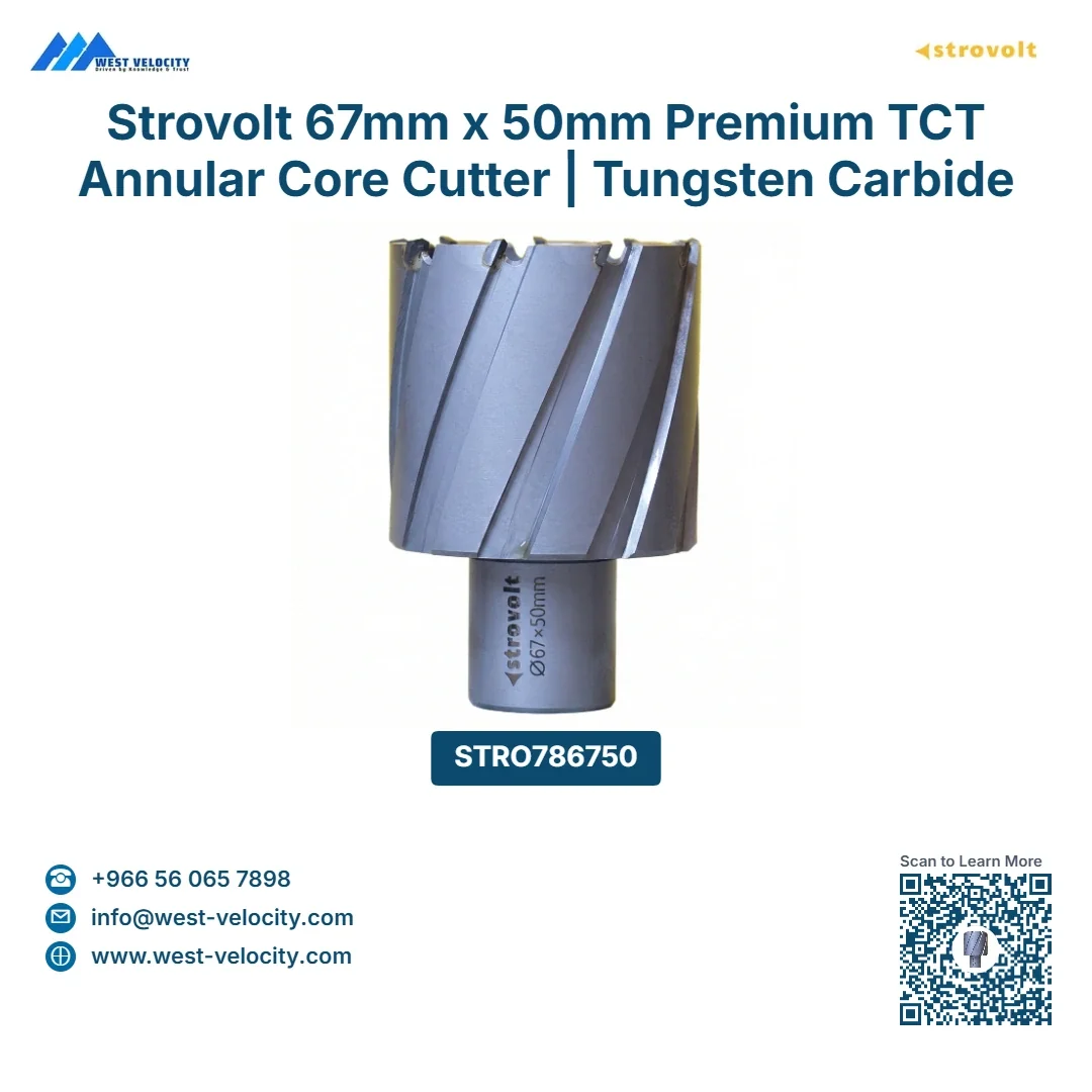 Strovolt 67mm x 50mm Premium TCT Annular Core Cutter | Tungsten Carbide Mag Drill Bit - STROVOLT - SKU: STRO786750 - Saudi Arabia