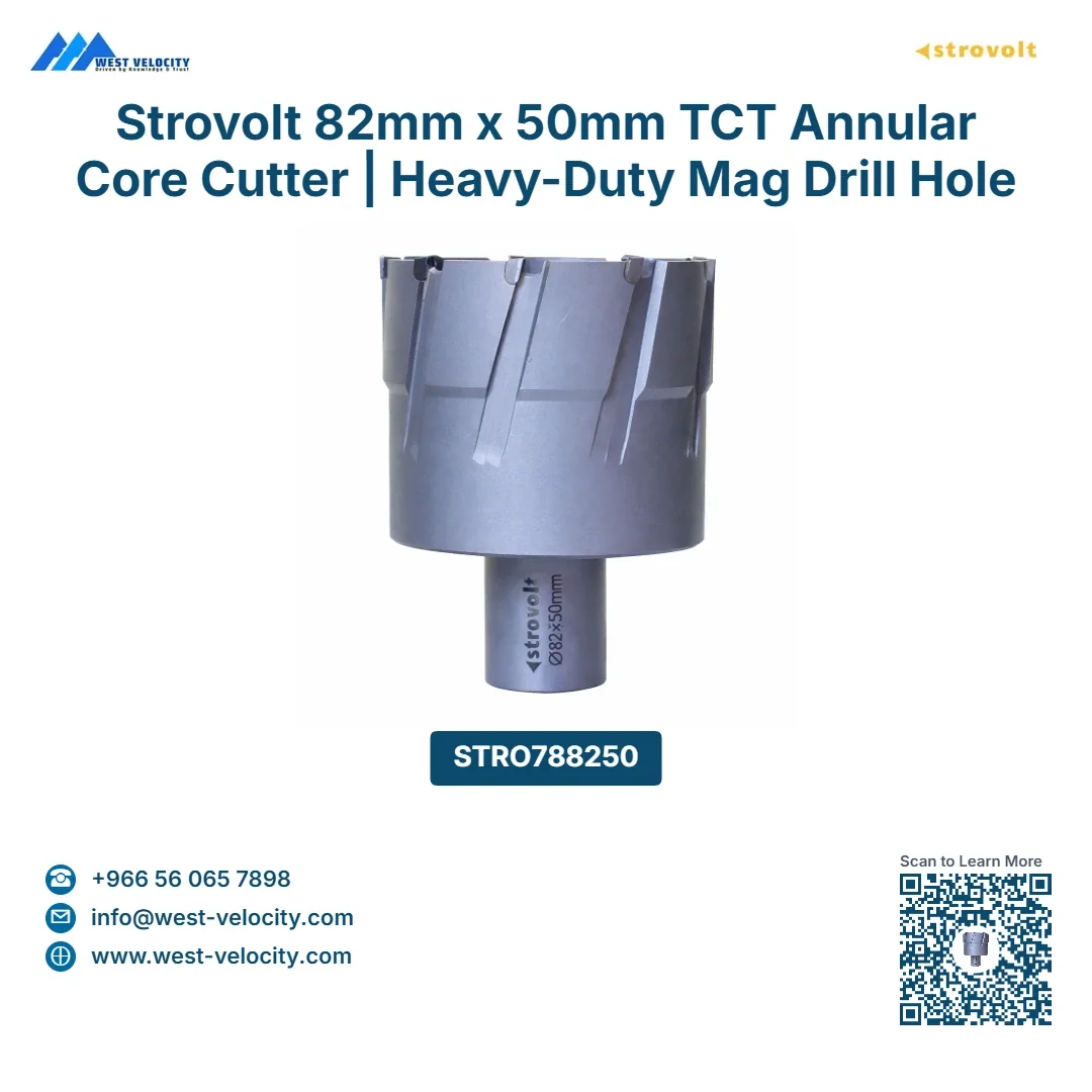Strovolt 82mm x 50mm TCT Annular Core Cutter | Heavy-Duty Mag Drill Hole Saw for Hardox, Rail & Stainless Steel - STROVOLT - SKU: STRO788250 - Saudi Arabia