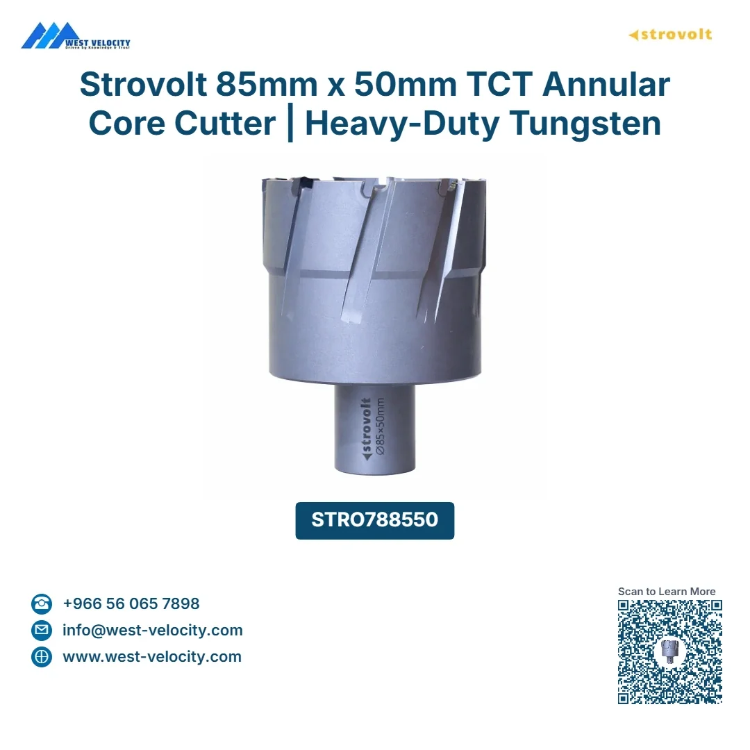 Strovolt 85mm x 50mm TCT Annular Core Cutter | Heavy-Duty Tungsten Carbide Mag Drill Bit for Hardox & Steel - STROVOLT - SKU: STRO788550 - Saudi Arabia