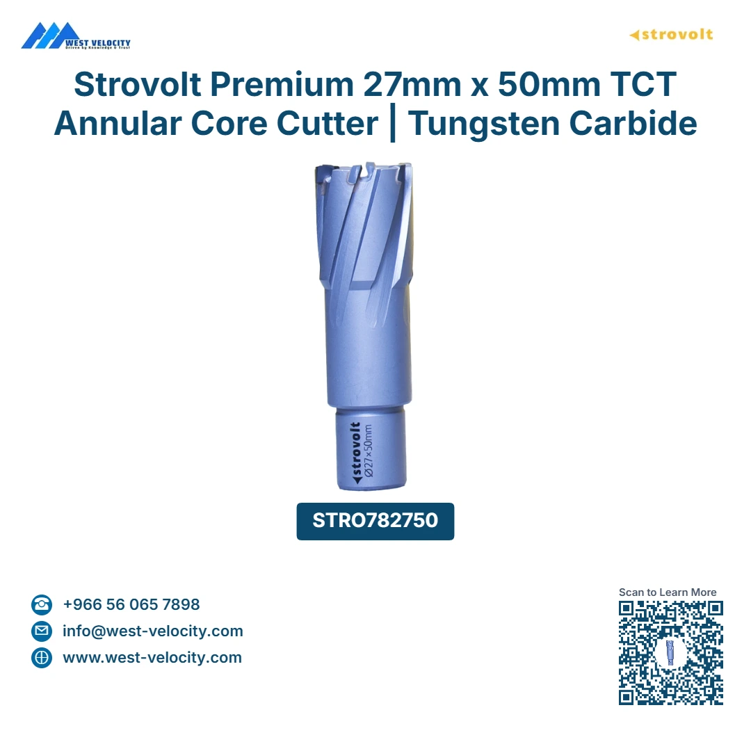 Strovolt Premium 27mm x 50mm TCT Annular Core Cutter | Tungsten Carbide Tipped Mag Drill Bit - STROVOLT - SKU: STRO782750 - Saudi Arabia