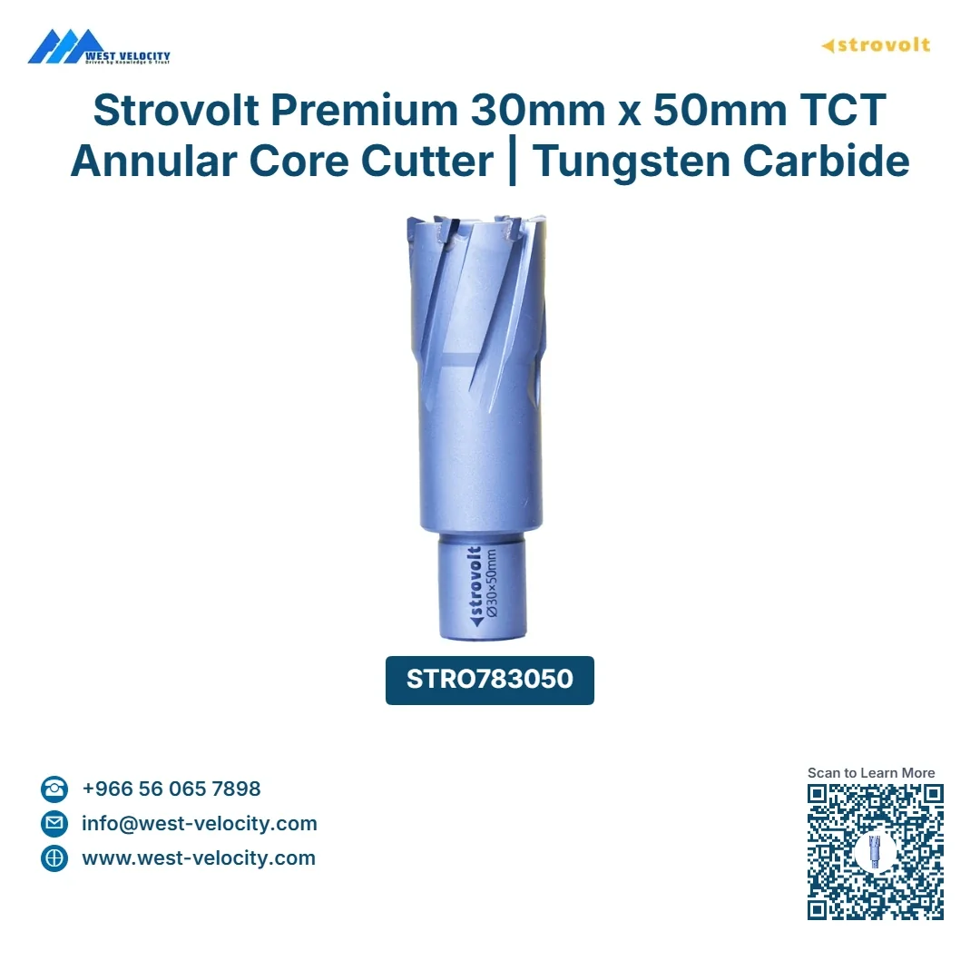 Strovolt Premium 30mm x 50mm TCT Annular Core Cutter | Tungsten Carbide Tipped Mag Drill Bit - STROVOLT - SKU: STRO783050 - Saudi Arabia