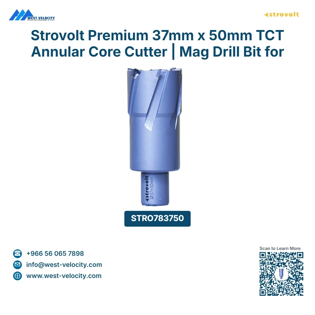 Strovolt Premium 37mm x 50mm TCT Annular Core Cutter | Mag Drill Bit for Hardened Steel & Inox - STROVOLT - SKU: STRO783750 - Saudi Arabia