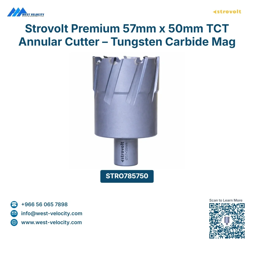 Strovolt Premium 57mm x 50mm TCT Annular Cutter – Tungsten Carbide Mag Drill Bit - STROVOLT - SKU: STRO785750 - Saudi Arabia