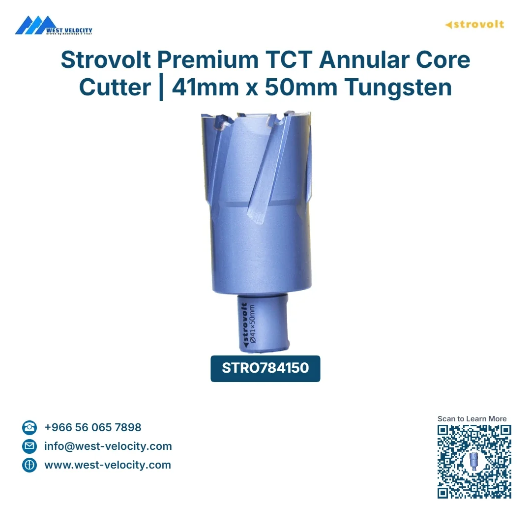 Strovolt Premium TCT Annular Core Cutter | 41mm x 50mm Tungsten Carbide Mag Drill Bit - STROVOLT - SKU: STRO784150 - Saudi Arabia