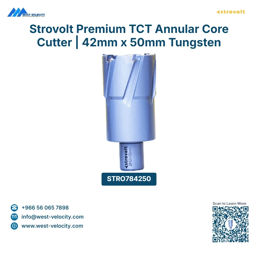 Strovolt Premium TCT Annular Core Cutter | 42mm x 50mm Tungsten Carbide Mag Drill Bit - STROVOLT - SKU: STRO784250 - Saudi Arabia