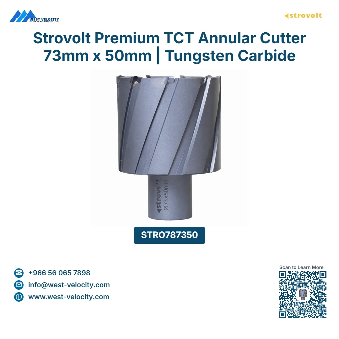 Strovolt Premium TCT Annular Cutter 73mm x 50mm | Tungsten Carbide Tipped Mag Drill Bit - STROVOLT - SKU: STRO787350 - Saudi Arabia