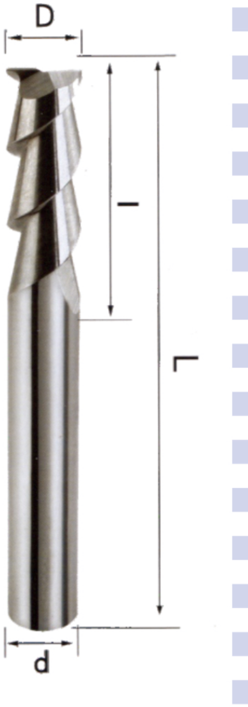 STROVOLT aluminium end mill Ø1.5×50mm for HRC≤45 materials, carbide cutting tool for precision machining