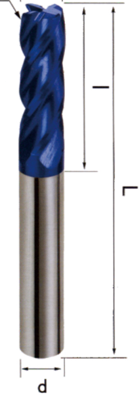 STROVOLT corner-radius end mill Ø1.5×50 R0.2 for HRC≤63 precision machining carbide tool