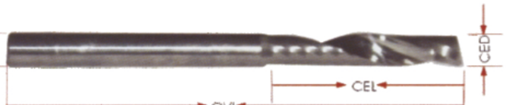STROVOLT single-flute router bit Ø10×60mm for woodworking, precision carbide cutting tool