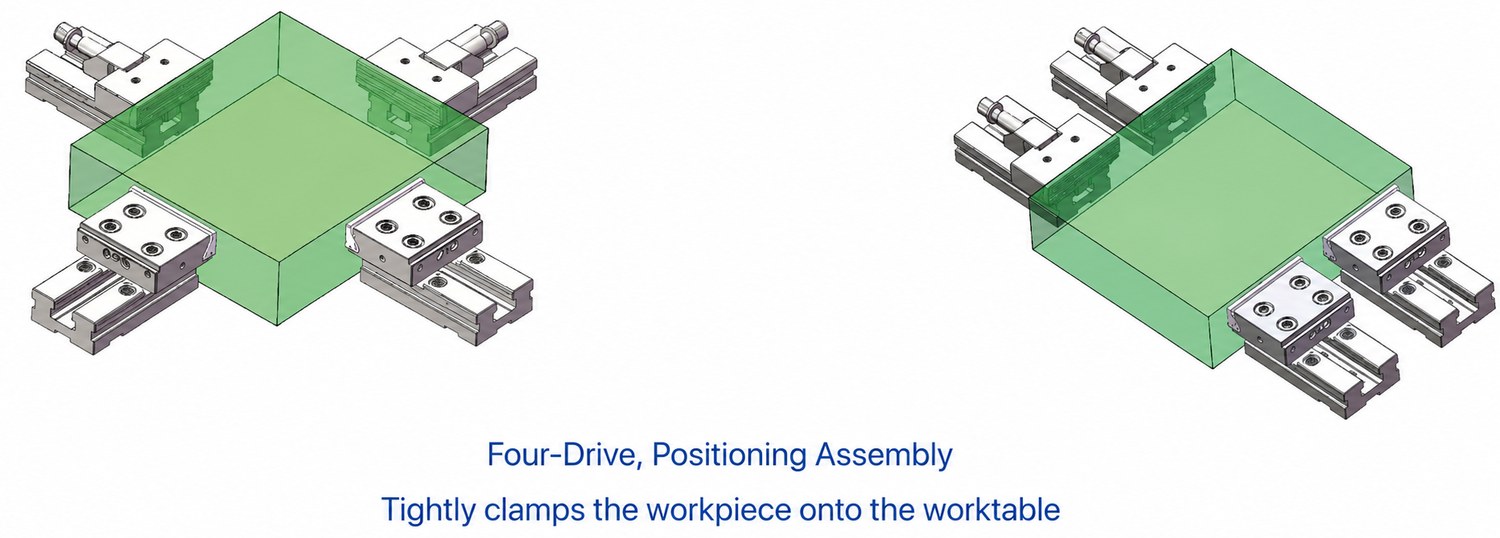 STROVOLT SV-84 modular vise for machine tools with separate type precision jaws for secure workpiece clamping