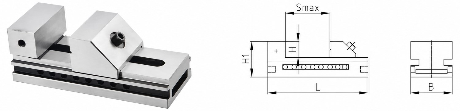 STROVOLT SV Series Precision Vise MT-00012 with durable cast iron construction for accurate machining