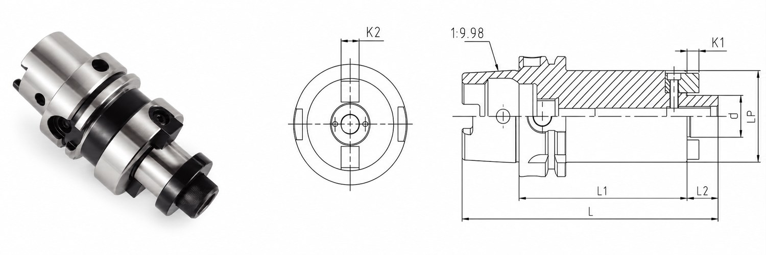 STROVOLT HSK-FMB Face Mill Arbors MT-10025 Series precision tool holders for milling machines
