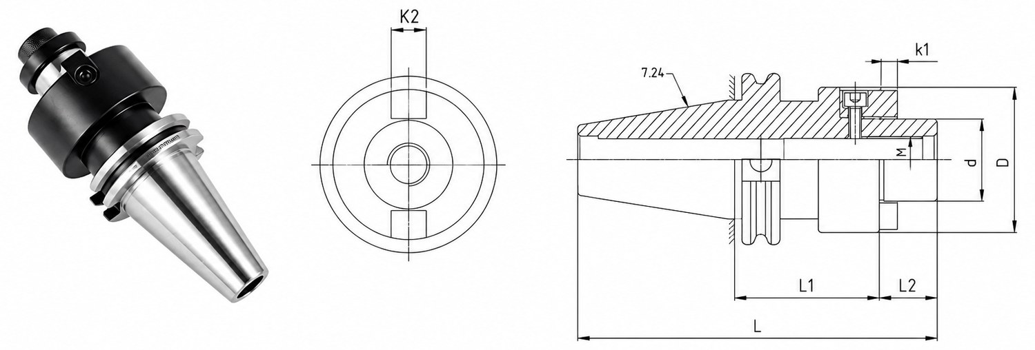STROVOLT CAT40-FMB Face Mill Arbors MT-10026-I Series precision tool holders for milling machines