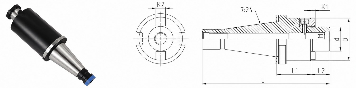 STROVOLT DIN2080-FMB Face Mill Arbor MT-10028-I Series precision tool holder for milling machines