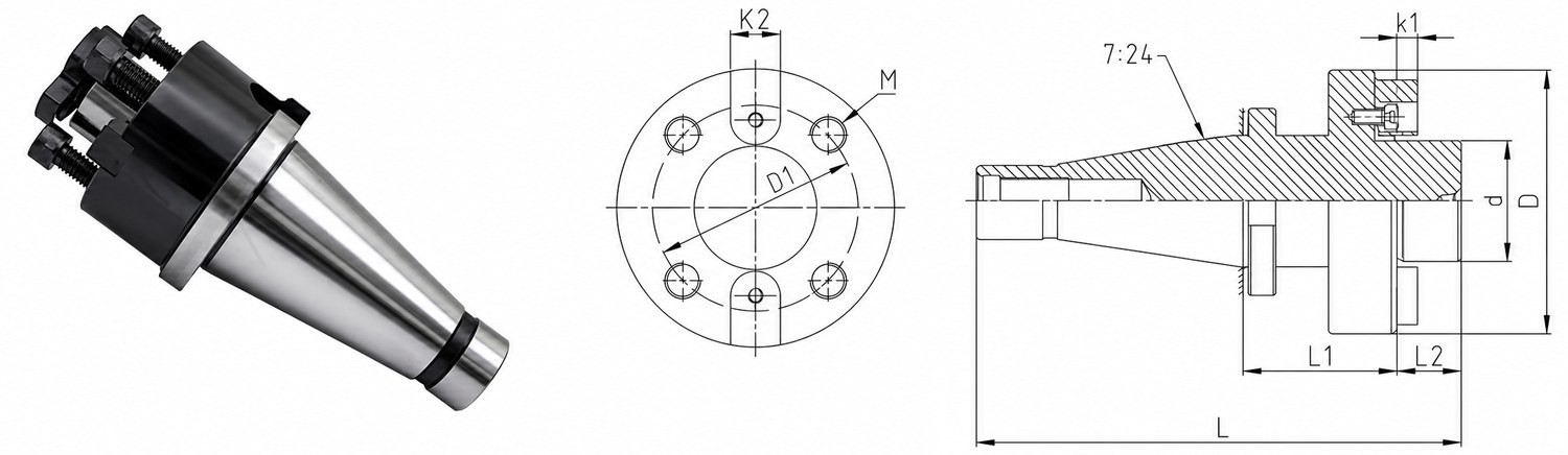 STROVOLT DIN2080-FS Face Mill Arbor MT-10029 Series with precision taper fit for milling machines