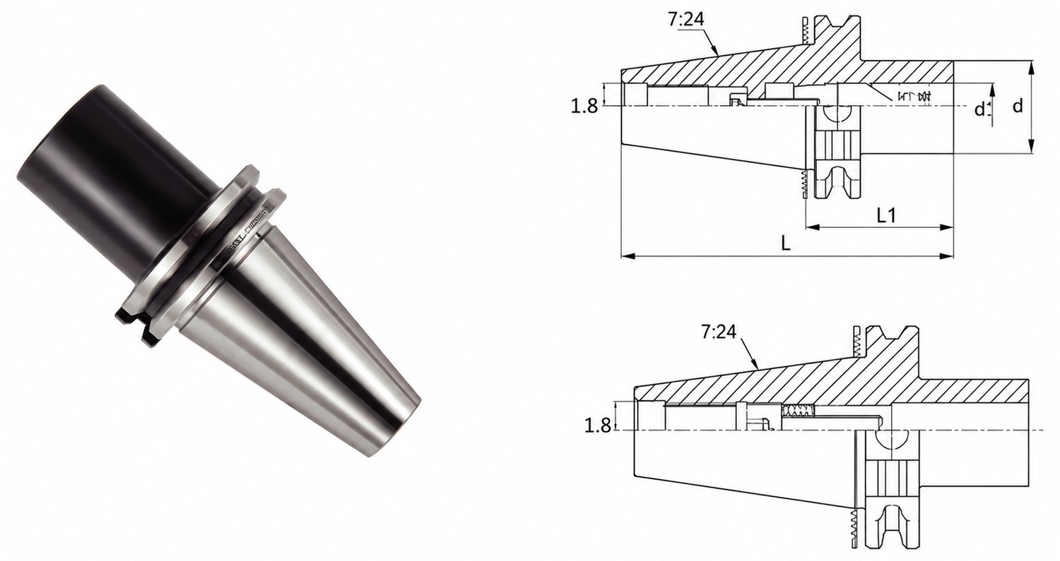 STROVOLT DIN69871-MTB Morse Taper tool holder with drawbar for machine tools MT-10038 series