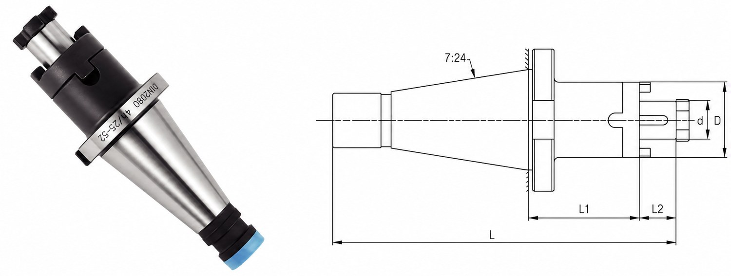 STROVOLT DIN2080 Combi Shell End Mill Toolholder MT-10048 Series with precision clamping for machine tools