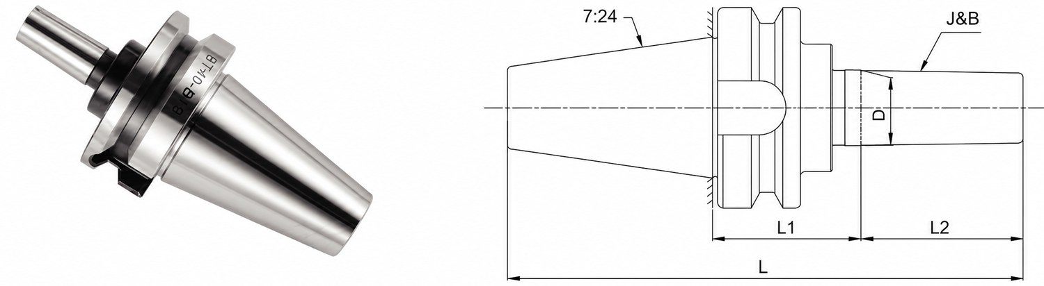 STROVOLT BT Series drill chuck arbor MT-10049 for machine tools with precision Morse taper fit