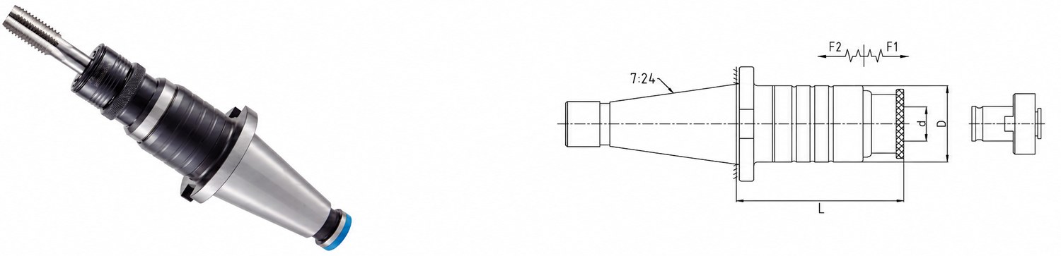 STROVOLT DIN2080 Series Quick Change Tapping Toolholder MT-10056 with precision clamping for efficient machine tool use